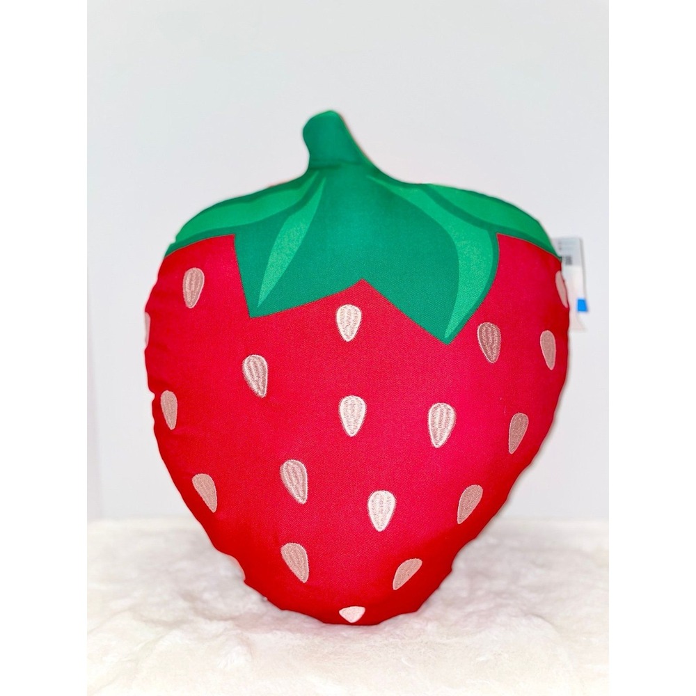 Novogratz Strawberry Indoor or Outdoor Decorative Throw Pillow 20" x 17"